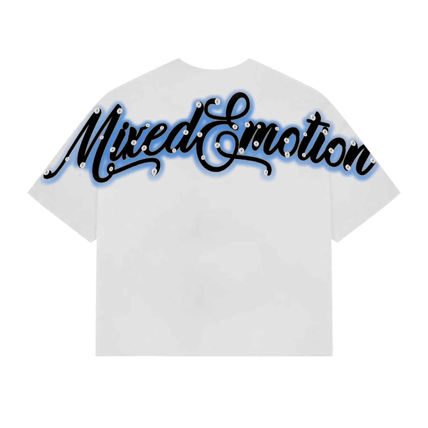 Mixed Emotion ‘Angel’ Blue Rhinestone Cropped Tee