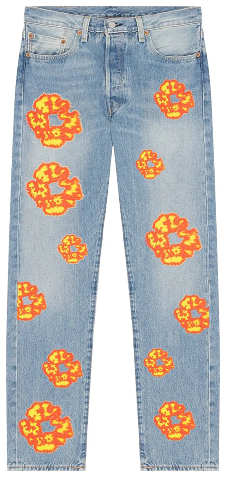 Denim Tears x Levi's 501 Light Wash 'Offset Wreath' Jeans