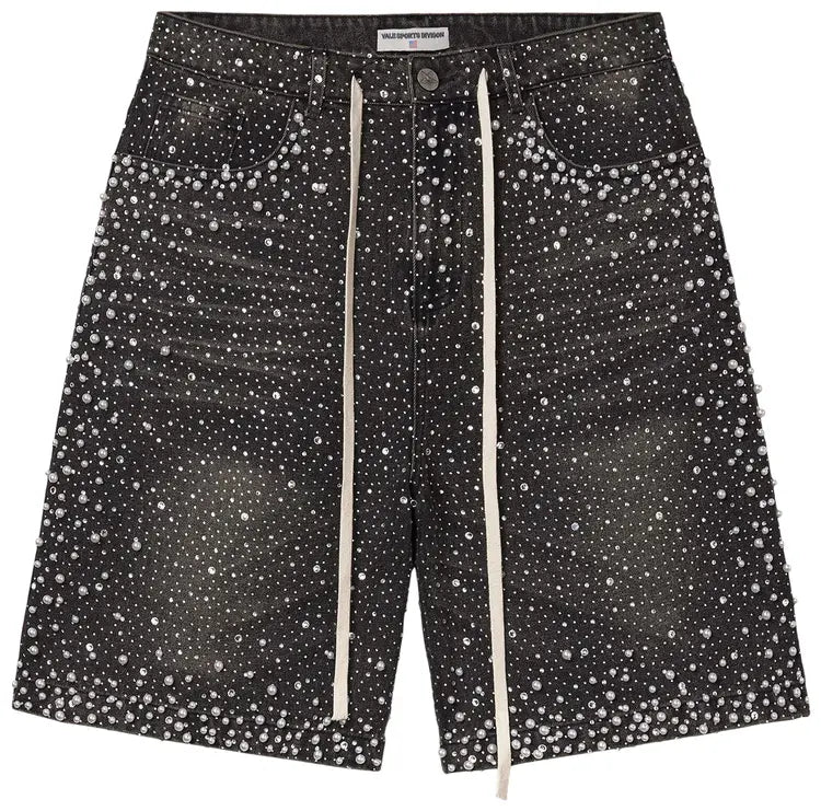 VALE Forever ‘Black Rainstorm’ Jean Shorts
