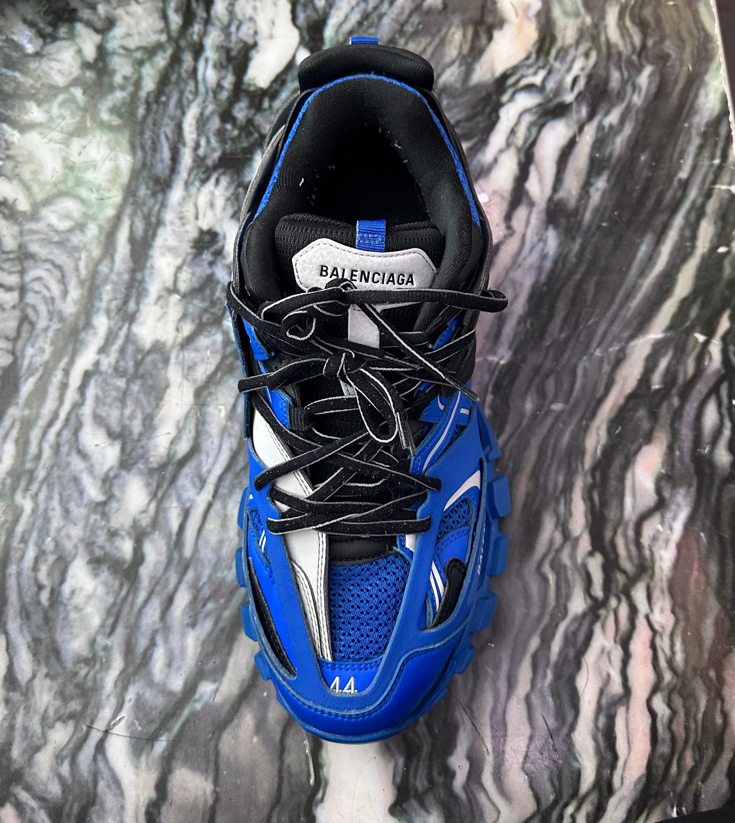 USED Balenciaga Track Black Blue Size 44