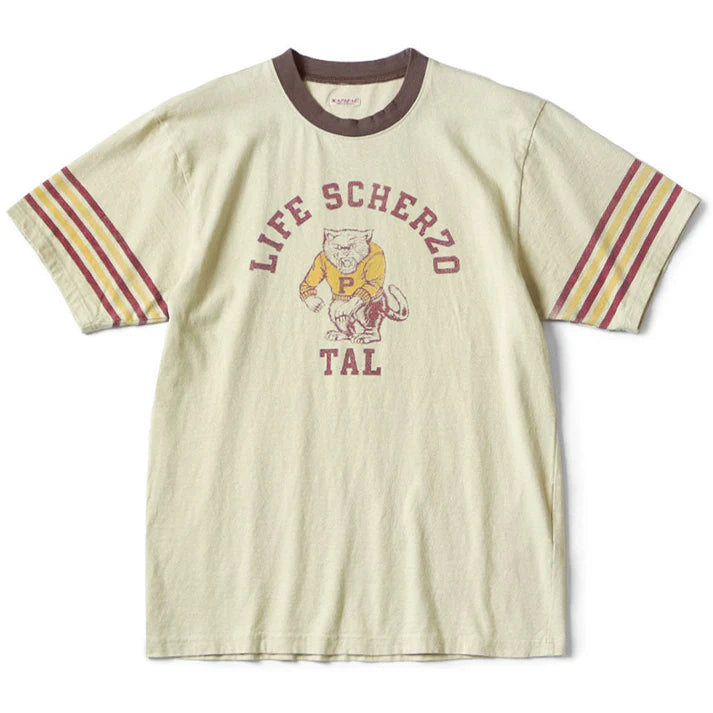 Kapital ‘Tenjiku Ringer’ Tee (College Catpital Print)