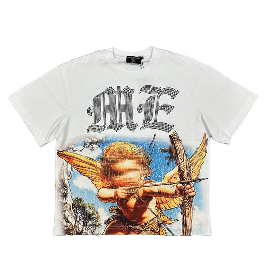 Mixed Emotion ‘Angel’ Rhinestone White Tee