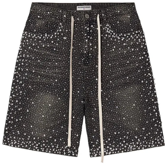 VALE Forever ‘Black Rainstorm’ Jean Shorts